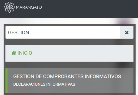 Gestión de comprobantes informativos