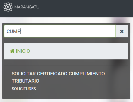 Solicitar Certificado Cumplimiento Tributario